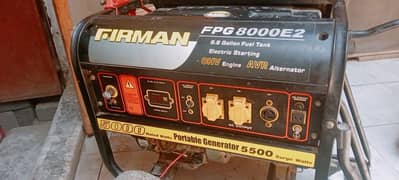 Firman Petrol and GAS Generator 5.5 KW - Model - FPG8000E2