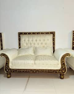 7 seater wooden sofa