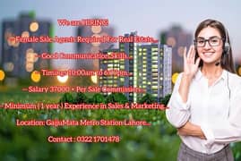 Female Staff Required For Real Estate