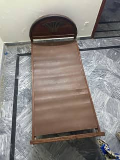 Single bed wooden for sale, repaired, good condition