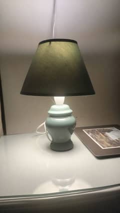 Green Ceramic Pair of lamps