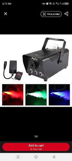 Fog Machine 600W  with 3 LED  Lights wall Wireless Remote Control