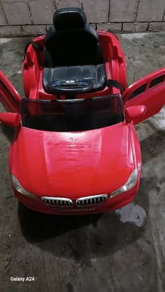 BMW red chargeable car