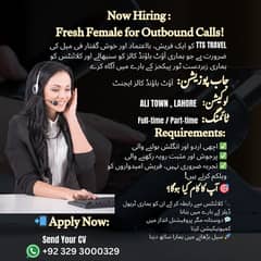 Need Female for outbound call representative for travel agency