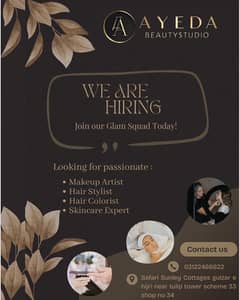 hairstylist - makeup artist - hair chemical - skin care expert