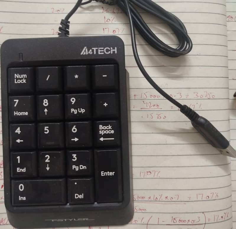 " A4Tech FK13P External Numeric Keypad for Laptops – Plug & Play!" 2