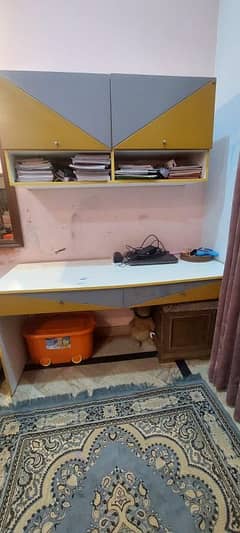 study table and shelf