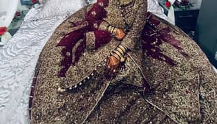 Bridal dress (lehenga) sharara with heavy handwork embroidary