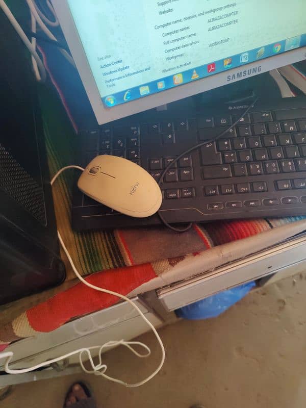 full computer CPU , Lcd ,Mouse ,Keyboard ,Speaker &all kinds of wires 7