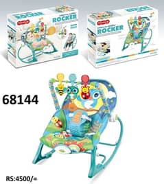 Baby Rocker with Vibration & Hanging Toys – Comfort, Fun & Relaxation!