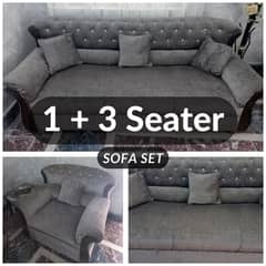 Luxury Velvet Sofa Set for Sale – 3+1 Seater, Strong Wooden Frame, Co