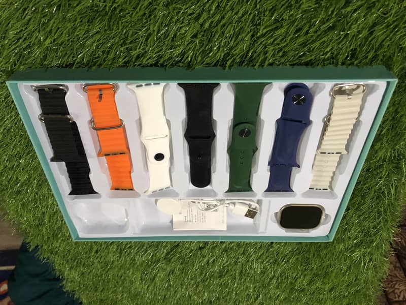 Smart watch with 7 straps high quality argent sale 6