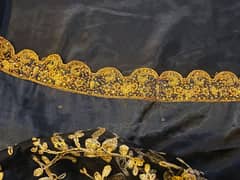 Eye Catching Black and Gold Luxury Silk Saree !!