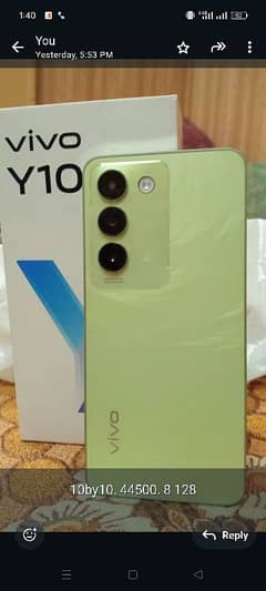 vivo y10 full box 8 128 Wala h  y100