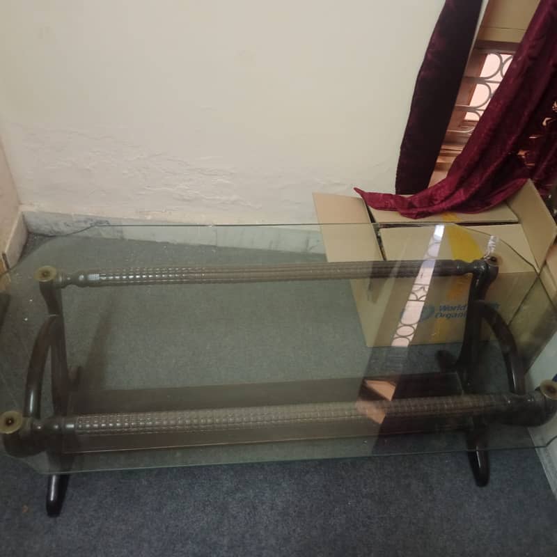 Elegant Wooden-Base Glass Top Table Set (3 Tables) 7