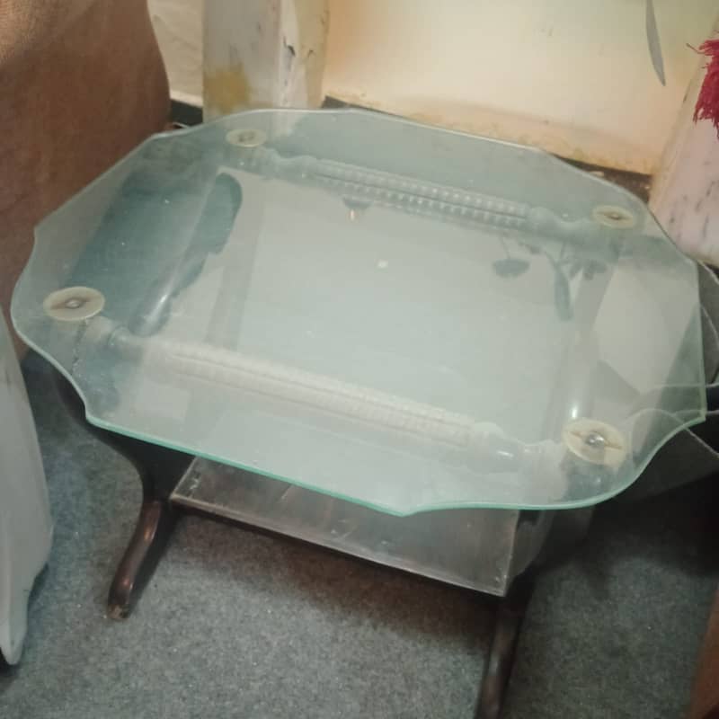 Elegant Wooden-Base Glass Top Table Set (3 Tables) 8