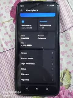 Realme note 50 4/64