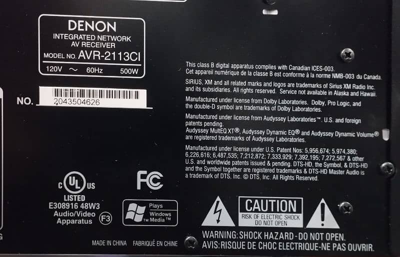 DENON Avr 2113ci 4K Amplifier Home Theater (JBL Yamaha Sony Klipsch) 1