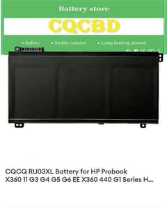 Laptop bettery CQCQ RU03XL Battery for HP Probook X360 11 G3 G4 G5