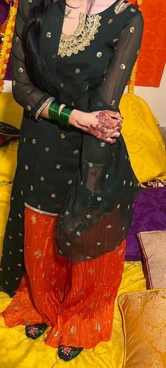 Green mehndi dress