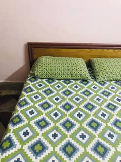 wooden bed set with cupboard for sell