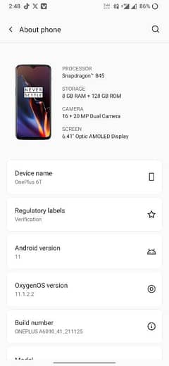 one plus 6t dual sim gaming device