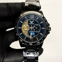 Luxury Automatic Moon Face Blackish Watch