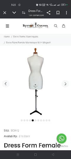 Dress form female mannequin with magnet