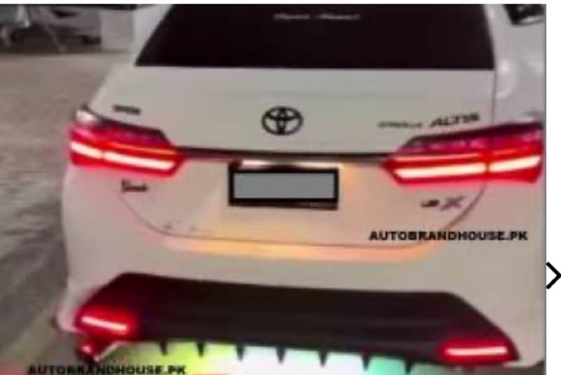 Toyota Corolla ,City,Yaris Rear Bumper Diffuser Gloss Black 1