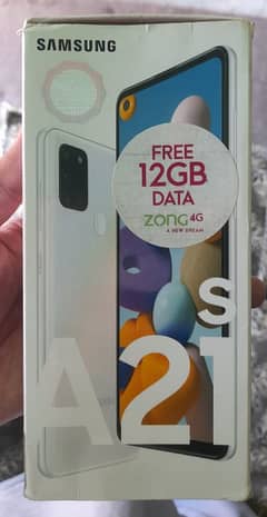 samsung A21s with all accessories and box