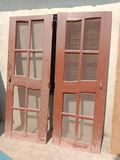 (2) Wooden doors