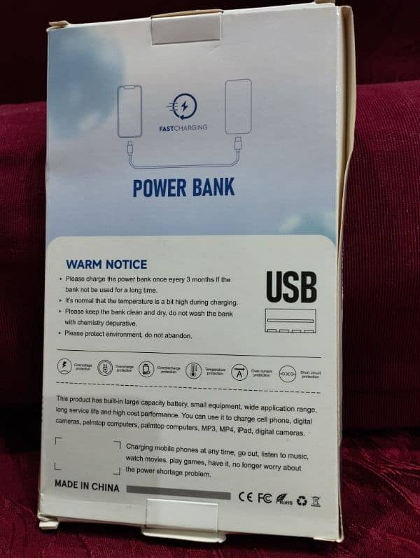 Power Bank 10000 mAh Fast Charging USB Type C 1
