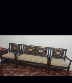 4 seater wooden sofa set