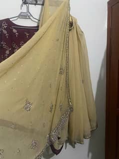 Chiffon Saree with Golden Embroidery & Blouse