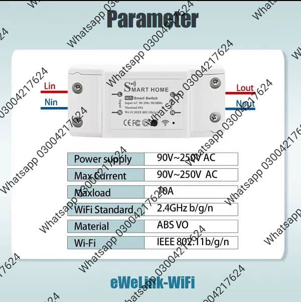 eWeLink Mine WiFi 10A Smart Life solar Switch Sonoff Breaker Module W 5