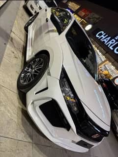 Honda civic white color car 2019