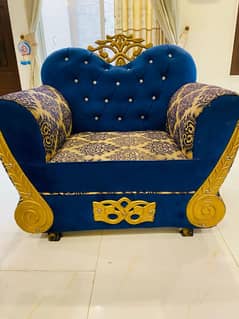 Royal blue sofa set for sale like brand new