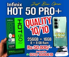 Infinix Hot 50 Pro+ (256GB 8+8GB Ram) Just Box Open