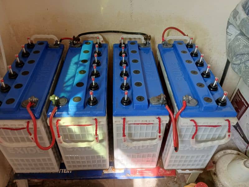 4 Exide tall tabular batteries 2