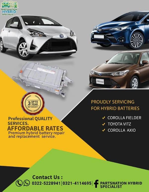 Axio/Fielder/Vitz/Hybrid Battery/ABS/prius/Alpha/Aqua/Vezel/Dayz/Note 0