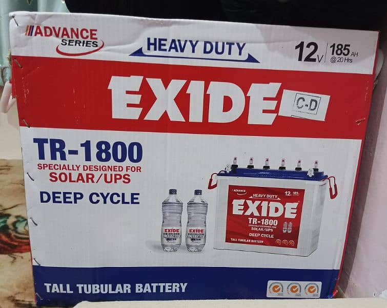 4 Exide tall tabular batteries 3