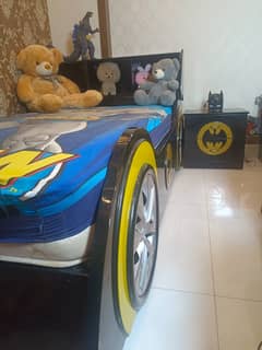 Unleash Your Inner Hero: Batman-Themed King Size Single Bed with Side