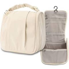 Stylish Women's Plain Polyester toiletry bag 1pc off white