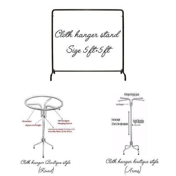 Cloths hanger / laundry stands are available 2