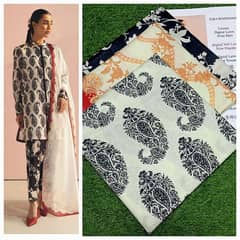 Zara Shahjahan 3pc Digital printed lawn