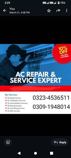 Ali Khan Ac service And repairing point