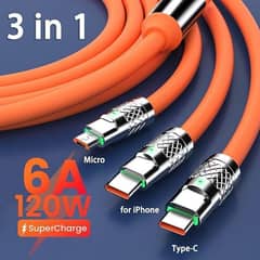 3 in 1 Lightning Cable - 5000mAh Power Bank, Pack of 1