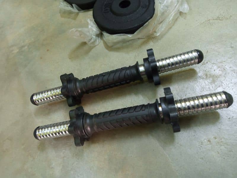 Exercise ( Rubber coated weight plates rod set) 3
