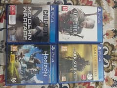 COD MW, THE WITCHER 3, DARK SOULS 3, HORIZON ZERO DAWN