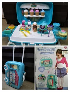 Ice cream set, makeup set, doll house, castle